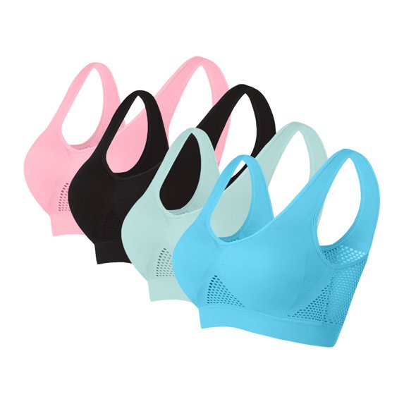 Women's Sports Bras Seamless Sports Bra Wirefree Yoga Bra With Removable Pads Sports Bras for Women Multicolor24 M