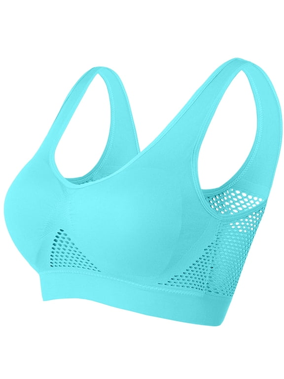 Women's Sports Bras, Womens Wireless Seamless Bras Full Coverage Supportive Lounge Bra Push Up Plus Size Everyday Bra Comfortable Breathable Tshirt Bras S-5XL Womens Bras Clearance under $5