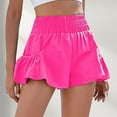 thumbnail image 1 of Women's Sports Fitness Pocket Shorts Elastic Waist Running Shorts Women Shorts Athletic 5 Tight Shorts for Women Womens Drawstring Shorts with Pockets Womens Cut off Jean Shorts Chambray Shorts Women, 1 of 7