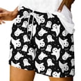 thumbnail image 1 of Women's Sports & Recreation Shorts Halloween Themed Printed Comfort Shorts Black Palazzo Pants for Women XL, 1 of 4