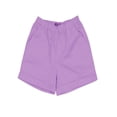 thumbnail image 1 of Women's Sports Short Pants Elastic Waist Solid Color High Waisted Running Gym Yoga Hot Pants Purple M, 1 of 2