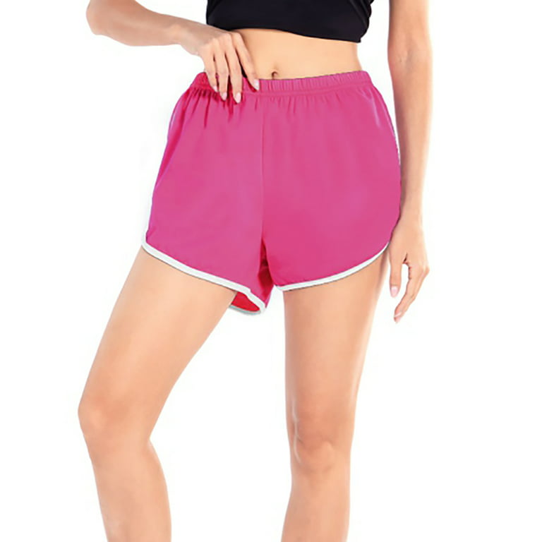 Women's Sports Shorts Yoga Dance Short Pants Workout Shorts Summer Athletic  Cycling Hiking Fitness Shorts,Pink S-4XL