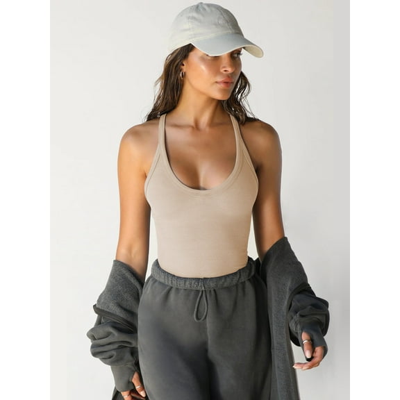 New Women's Sports Top I-shaped Vest Yoga Gym Ribbed Sleeveless Shirt