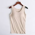 thumbnail image 1 of Women's Sports Top Tank Casual Round Neck Suspender Solid Color Sleeveless Chest Pad No Steel Ring Cup Outer Wear Bottom Underwear Yoga, 1 of 7