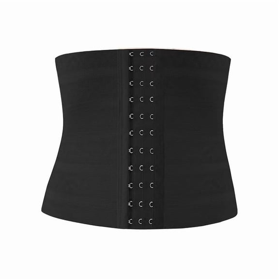 Women's Sports Waist Trainer Belt Abdominal Cinching Waist Cinching High Waist Breathable Shaping Seamless Fitness Waist Wrap – Plastic Waist Belt for Chest Support and Workout Black M