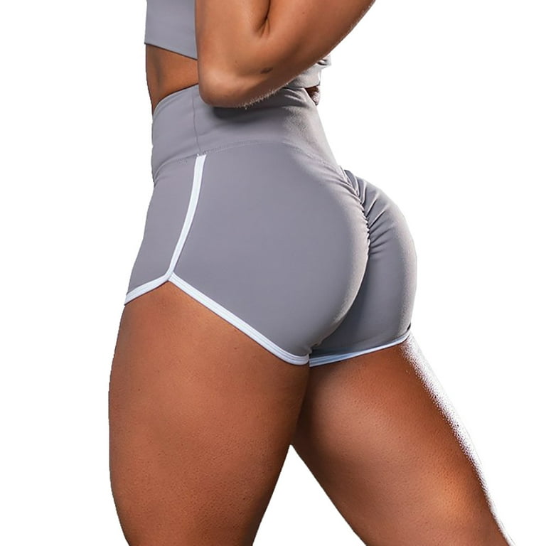 Women High Waisted Breathable Yoga Shorts Gym Fitness Workout
