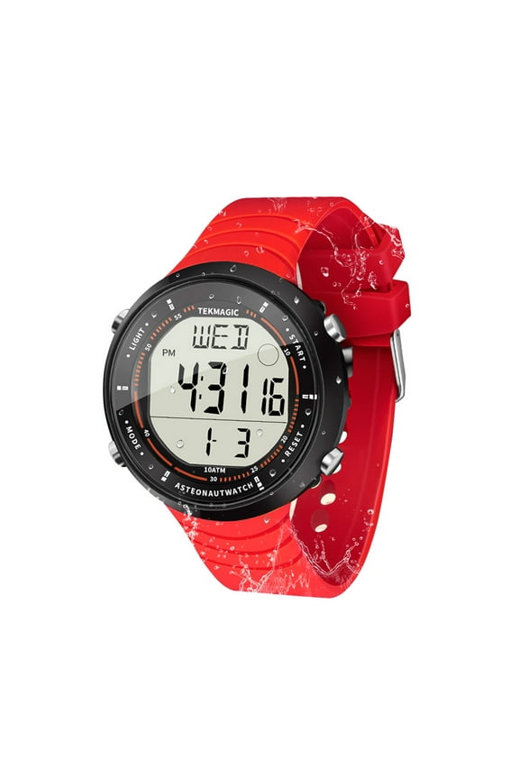 Women's Sports Wrist Watch 10 ATM Waterproof for Swimming and Diving with Alarm Clock, Stopwatch, Timer, Dual Time Zone, Calendar, Backlight, 12 or 24 Hours Format