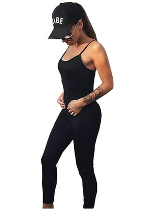 Jetjoy Long Sleeve Jumpsuit Women One Piece Zip Up Ribbed Jumpsuits Yoga  Workout Bodycon Rompers Zip Front Unitard Bodysuit : : Clothing,  Shoes & Accessories