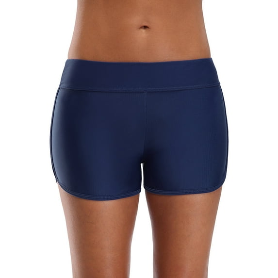 Women's Sporty Swim Shorts Trunks Solid Color Board Shorts Swimsuit Bottoms