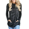 thumbnail image 1 of Women's Sporty Tops Heap Collar blouses Loose-Fit T-shirt With Pockets, 1 of 1