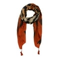 thumbnail image 1 of Women's Spring Abstract Floral Safari Sunset Scarf - Orange, 1 of 2