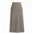 thumbnail image 1 of Women's  Spring Autumn Knitted Casual Pencil Midi Skirt High Waisted with Slits Elegant Office Skirts, 1 of 3