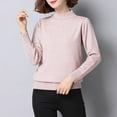 thumbnail image 1 of Women's Spring Autumn Winter Solid Color Pullover Half High Neck Knitted Bottoming Shirt Slim Fit Top Corporate Sweater Oversized Shirts Mens Quarter Long Soft Sweatshirts Loose Sweater Men Womens, 1 of 3