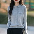 thumbnail image 1 of Women's Spring Cardigan With Pockets Petite Fit Casual​​, 1 of 3