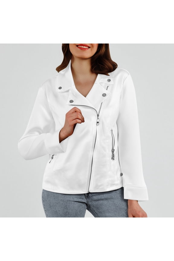 Women's Spring Fitted Short Collar Zipper Jacket With Suede And Trim Long Jackets for Women Casual Casual Dress Jacket Fall Womens Jacket Womens plus Size Casual Jacket Lightweight Jacket for Women
