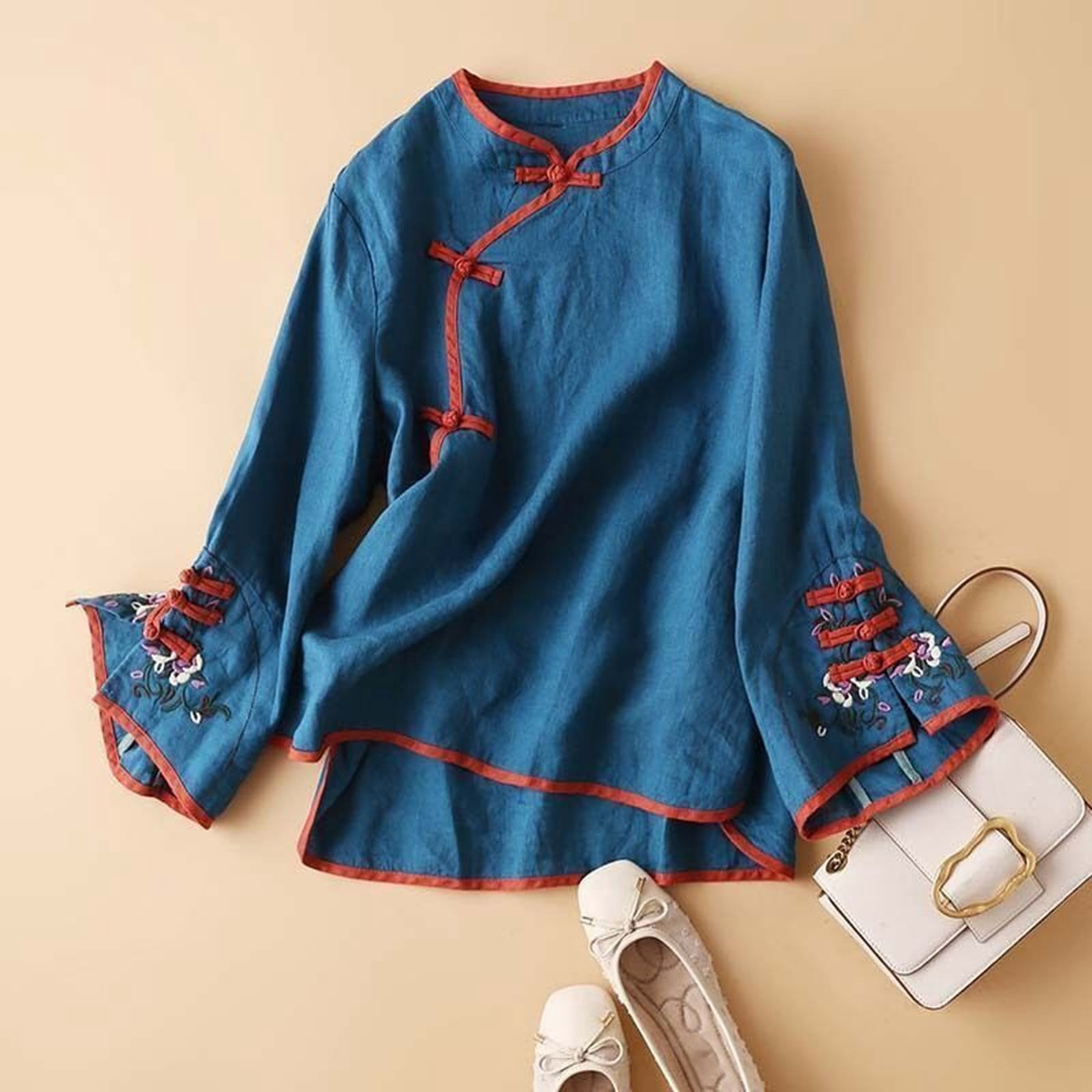 Women's Spring New Retro Ethnic Style Temperament Embroidery