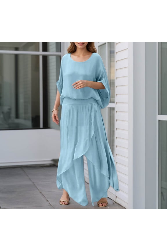 Women's Spring New Temperament Chiffon Solid Color Loose Irregular Fashion Trouser Suit Pants for Women High Waist Ruffle Overlay Strapless Jumpsuit plus Size Snow Bibs Women Dressy Jumpsuits for