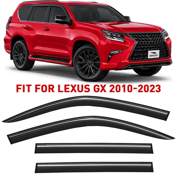 Voron Glass Tape-on Extra Durable Rain Guards for Lexus GX 2010-2023, Window Deflectors, Vent Window Visors, 4 Pieces - 100901