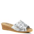 thumbnail image 1 of Spring Step Estella Women's Fashion Wedge Slide Sandals – Casual Leather Heel with Geometric Laser-Cut Detailing, 1 of 7