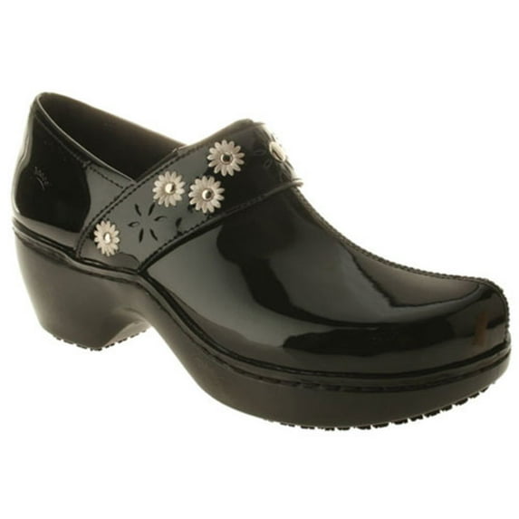 women's spring step pro slip on back clogs black 6.5 m