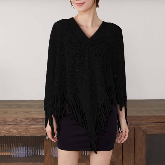 Women's Spring And Summer Casual Shawl Knitted Geometric Tassel Decoration Purpose Shawl Sheer Shawl for Women Elegant Tassel Jacket for Women Colorful Warm Wraps for Women around The Large Scarf
