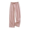 thumbnail image 1 of Women's Spring/Summer Checkered Pajama Pants - Loose & Comfortable, Large Size, for Home, 1 of 8