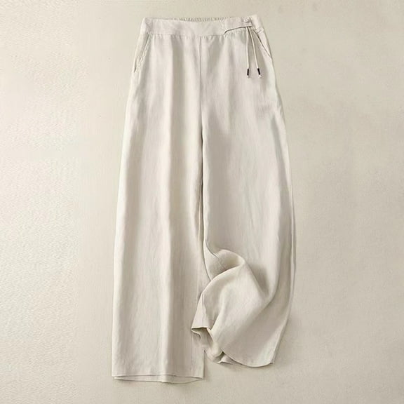 Women's Spring Summer Loose New Vintage Wide Leg Pants Casual Pants Drawstring Pants for Women Tan Dress Pants for Women plus Size Cargo Pants Petite Pants for Women Casual Womens Pants Casual Work