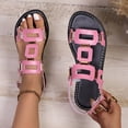thumbnail image 1 of Women's Spring Summer Trendy Low Heel Sandals-Elegant Wrapped Open Toe Vintage Casual Shoes Pink 39, 1 of 9