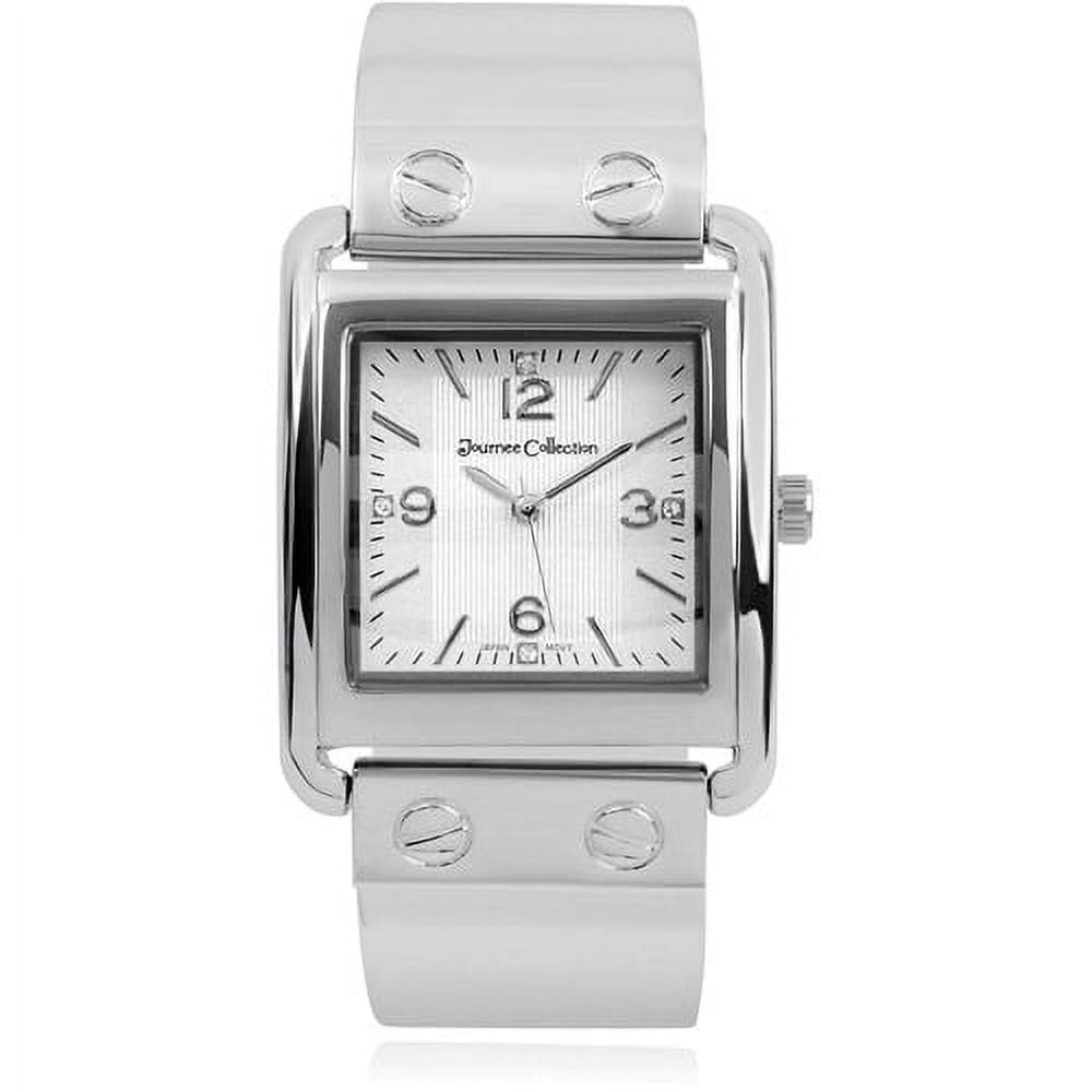 Women's Square Face Rhinestone Link Fashion Watch