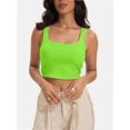 thumbnail image 1 of Women's Square Neck Crop Top Basic Sleeveless Fitted Tank Top Casual Cami, 1 of 6