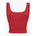 thumbnail image 1 of Women's Square Neck Crop Top Basic Sleeveless Fitted Tank Top Casual Cami, 1 of 5
