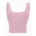 thumbnail image 1 of Women's Square Neck Crop Top Basic Sleeveless Fitted Tank Top Casual Cami, 1 of 5