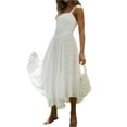 thumbnail image 1 of Women's Square Neck Midi Cami Dress with Zipper Partially Lined for Everyday Wear 95% Polyester 5% Spandex Collection, 1 of 11