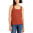 thumbnail image 1 of Women's Square Neck Rib Tank Summer Fig XXL, 1 of 1