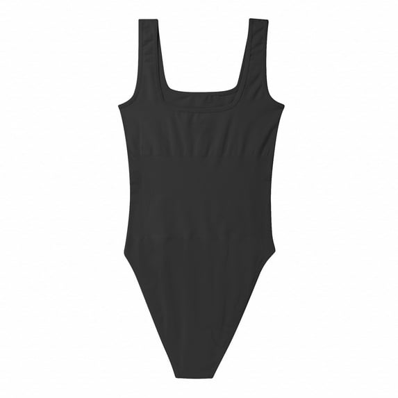 Women's Square Neck Sleeveless Tank Top Bodysuits Clubwear