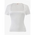 thumbnail image 1 of Women's Square Neck Tops Short Sleeve Crop Tops Workout Summer Clothes Casual Slim Fit T-Shirts, 1 of 5