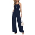 thumbnail image 1 of Women's Square Neck Wide Leg Jumpsuit with Pockets Sleeveless Casual Summer Outfit, 1 of 5