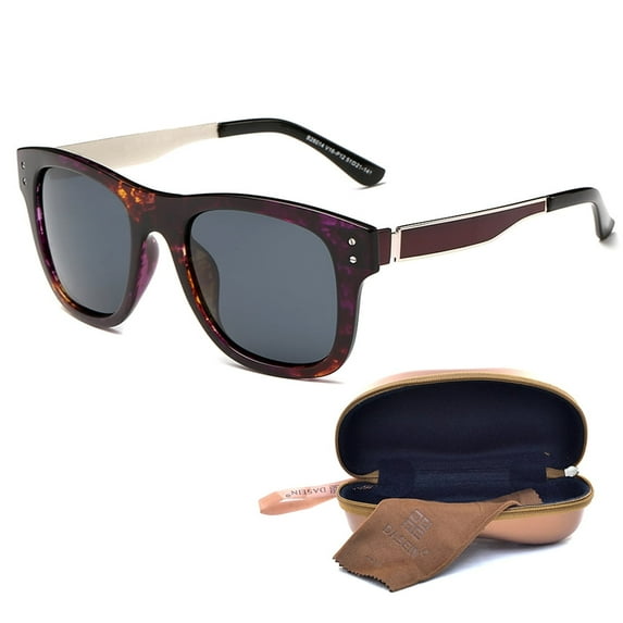 Women's Square Sunglasses Polarized Colored Lens Full Rim Frame Glasses