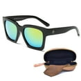 thumbnail image 1 of Women's Square Sunglasses Polarized Colored Lens Full Rim Frame Glasses, 1 of 4