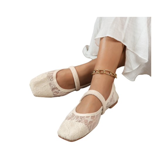 Women’s Square Toe Flat Shoes, Casual Slip On Comfort Everyday Walking Flats