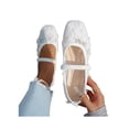 thumbnail image 1 of Women’s Square Toe Flat Shoes, Casual Slip On Comfort Everyday Walking Flats, 1 of 6