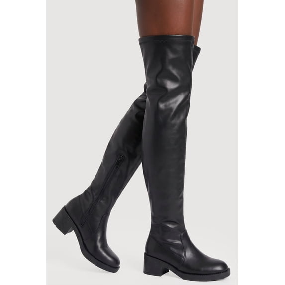 Women's Square Toe Over The Knee Boots