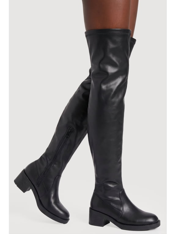 Women's Square Toe Over The Knee Boots