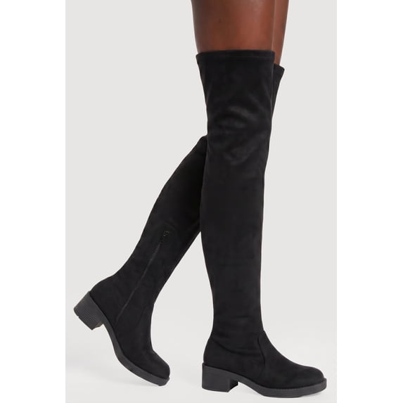 Women's Square Toe Over The Knee Boots