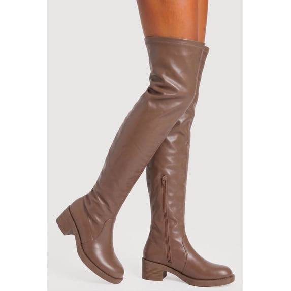 Women's Square Toe Over The Knee Boots