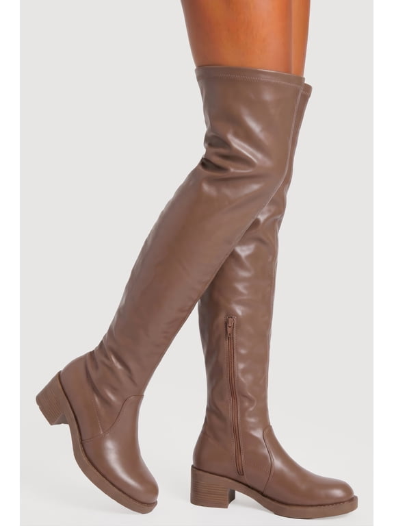 Women's Square Toe Over The Knee Boots