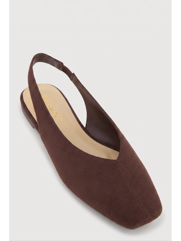 Women's Square Toe Slingback Flats