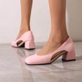 thumbnail image 1 of Women's Square Toe Slip-On Sandals with 2.16" Block Heel, Casual Summer Comfort Shoes for Indoor Outdoor, Available in US Size 4.5-9.5, Candy Color, 1 of 5