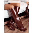 thumbnail image 1 of Women's Square Toe Stiletto Heel Over-the-Calf Boots Tall Wide Calf Slouchy Design for 2026, 1 of 2
