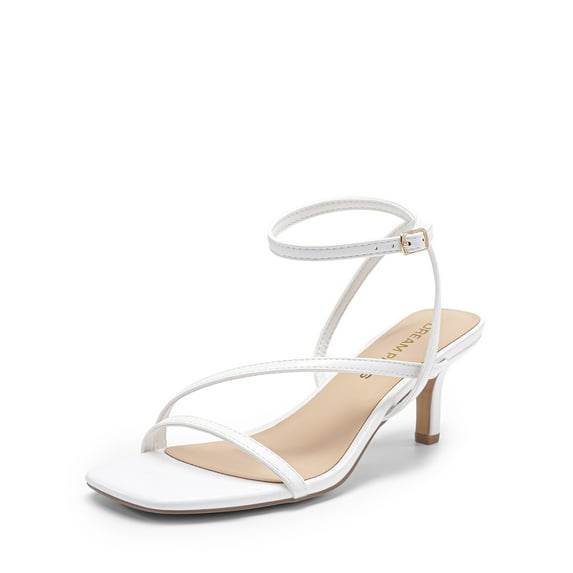 Women's Square Toe Stiletto Heels with PU-Covered Latex Insole